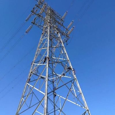 Durable Lattice Steel Towers For Super High Voltage Electric Transmission Line