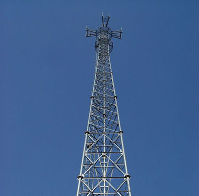 Galvanised steel mast Galvanized 25m lattice tower tubular telecom tower