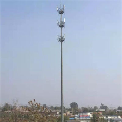 Galvanized Steel Single Mast 30m Monopole Transmission Tower