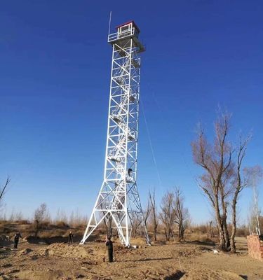 Four Leg 10-750KV Lattice Steel Towers Beautiful Angle Steel Watching Tower