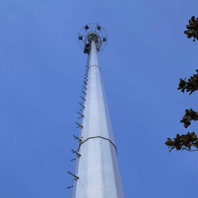 Electric Communication Galvanished Steel Antenna Monopole Tower For Telecom