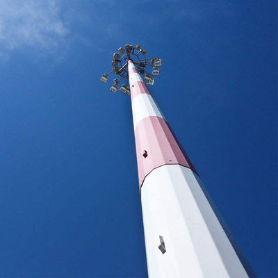 Electric Communication Galvanished Steel Antenna Monopole Tower For Telecom