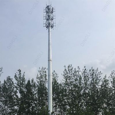 10 - 60 Meters Steel Mono Pole Tower Telecommunication Broadcasting