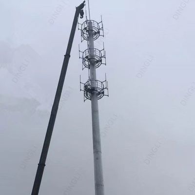 10 - 60 Meters Steel Mono Pole Tower Telecommunication Broadcasting