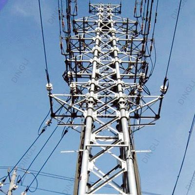 220kV Steel Pipe Lattice Telecom Tower Electric Power Transmission