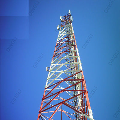 30 Meter Mobile Telecommunication Lattice Steel Tower Q235 Q345 Matieral