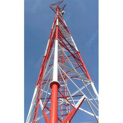 HDG 3 Legged Lattice Steel Tubular Tower Self Supporting