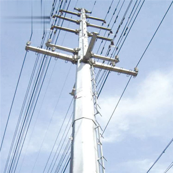 Galvanized Electrical Steel Tubular Pole 10kv To 500kv Easy Maintenance