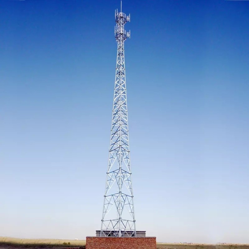 Three Tube Steel Tubular Tower Utility Service 138 Kv Telescopic Antenna Mast