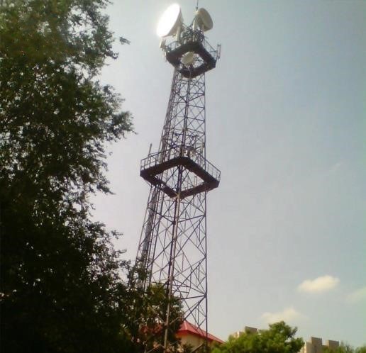 60m Q345 Q235 4 Leg Self Supporting Steel Pole Tower