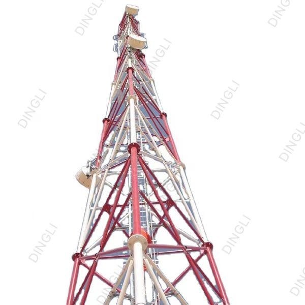 30 Meter Mobile Telecommunication Lattice Steel Tower Q235 Q345 Matieral