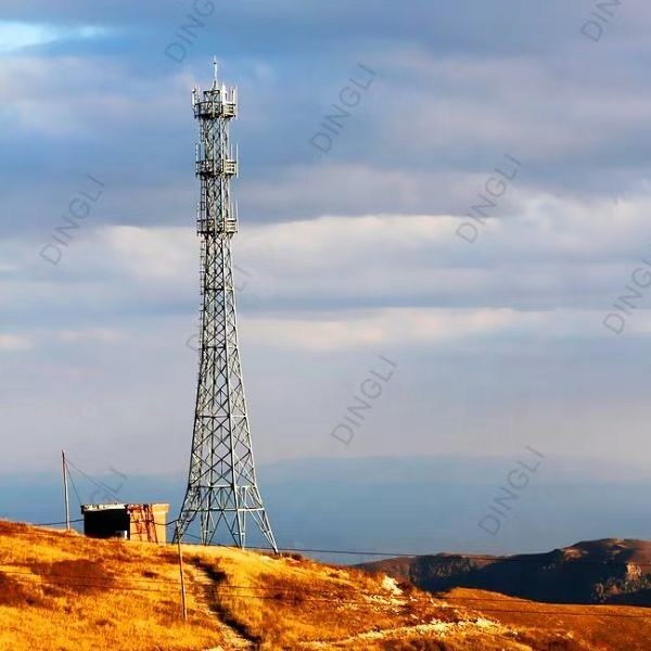 Galvanized Steel Mobile Lattice Telecom Tower Customized Height